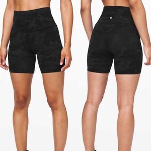 Lululemon align coal multi camo black short 4” size 2